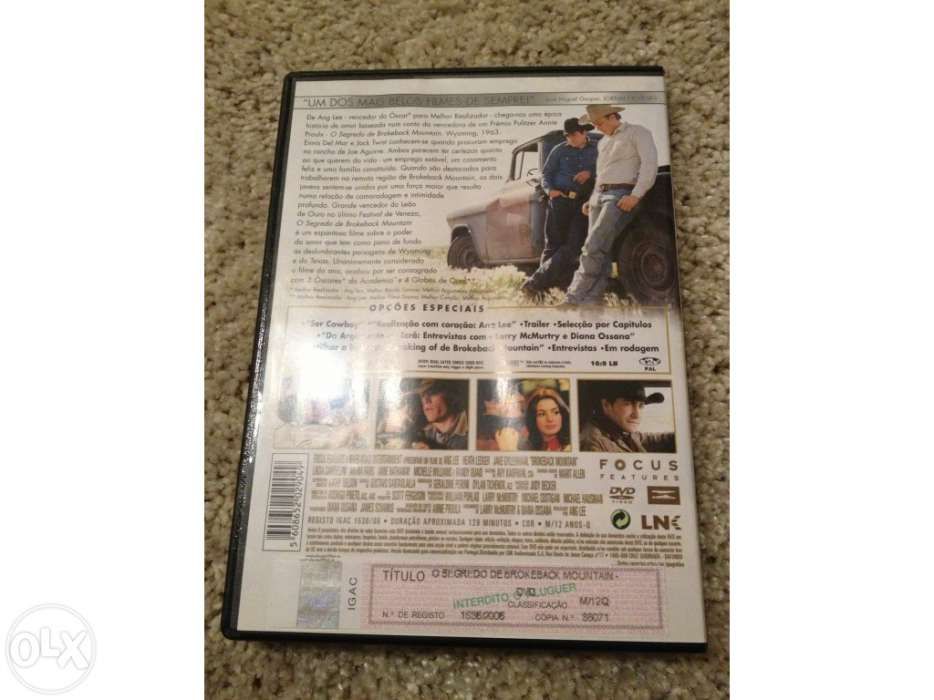 Dvd o segredo de brokeback mountain (2005), de ang lee