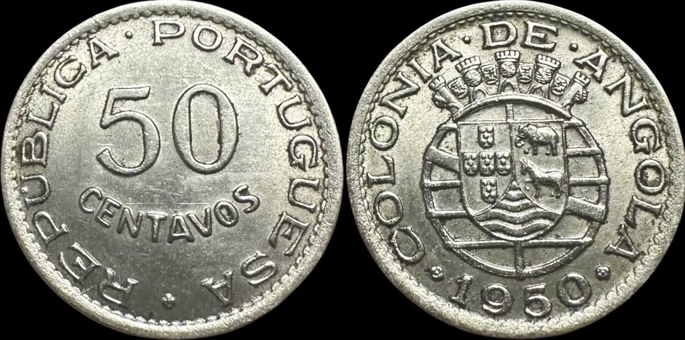 50 Centavos - 1950 - Angola (2 Disponíveis)