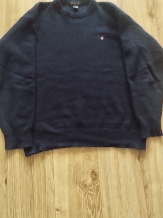 Sweter Gant granatowy 100% owcza wełna