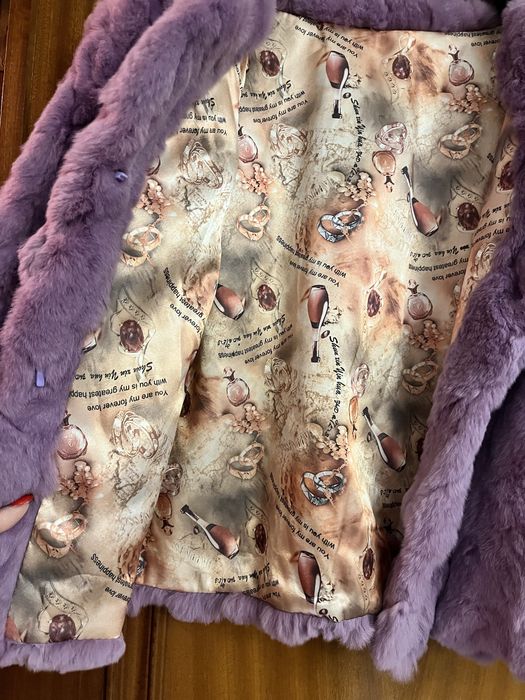 Casaco de coelho Lilas ( Novo com etiqueta de compra)