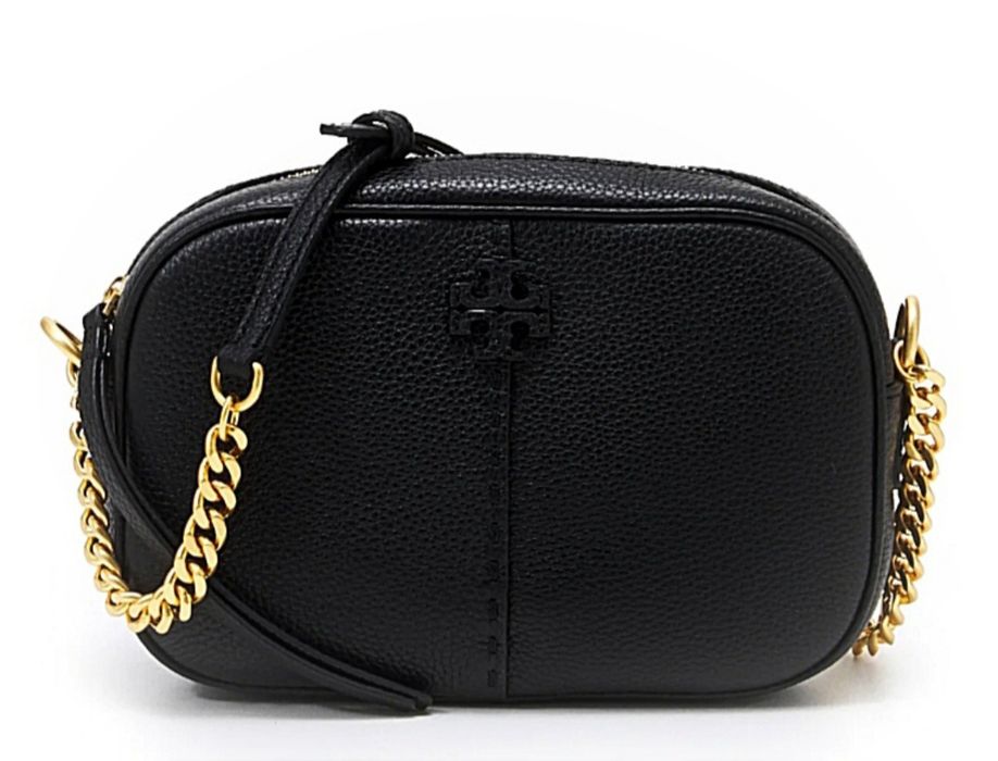 Tory Burch Bag New Nowa Czarna Torebka Skórzana Naturalna Skóra