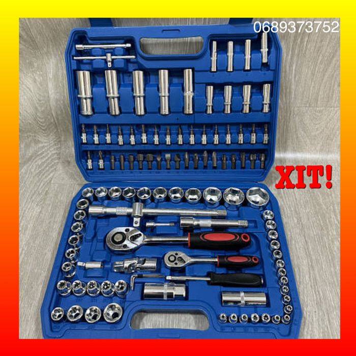 Набір ключів 108 шт у кейсі, набор головок і воротків у чемодані