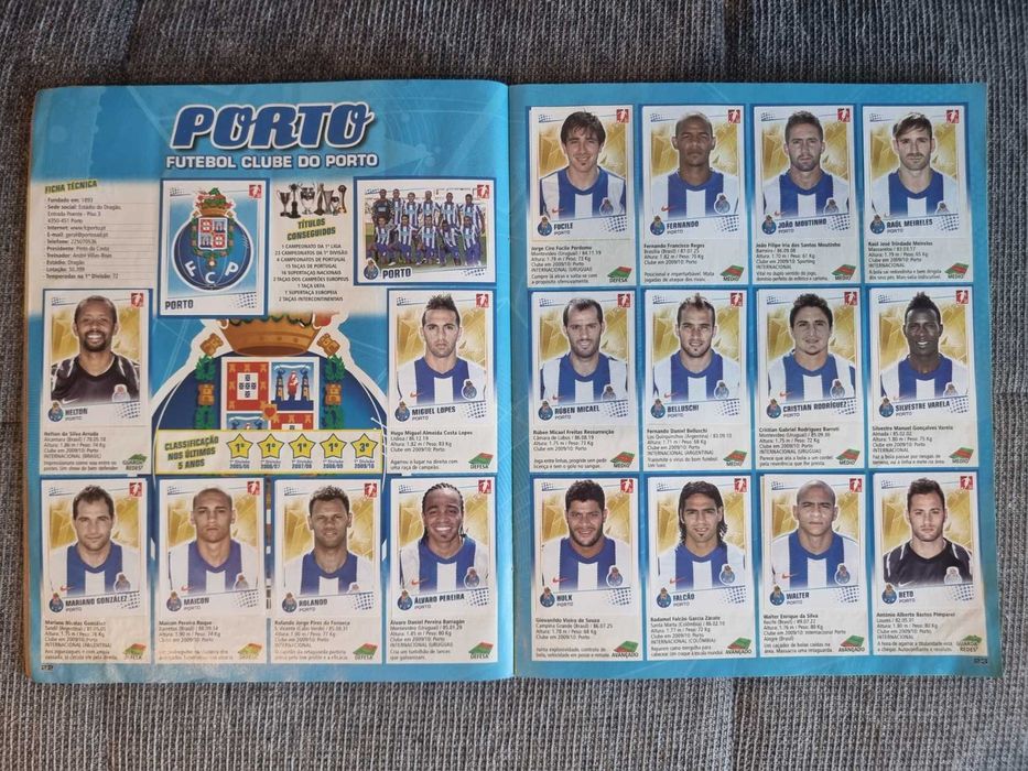 Caderneta completa Futebol 2010-11