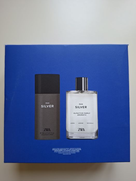 Набір парфумів ZARA SILVER чоловічі.Туалетна вода 90ml + дезодорант