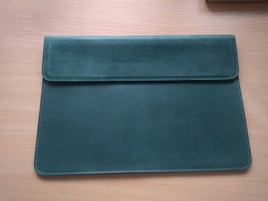 Зеленый чехол из кожи MACBOOK AIR/PRO 13'' на магнитах