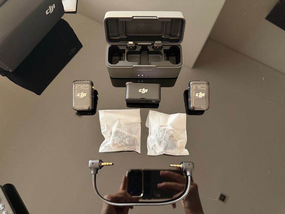 DJI Mic 2 (2 TX + 1 RX + estojo) nunca usado, completo