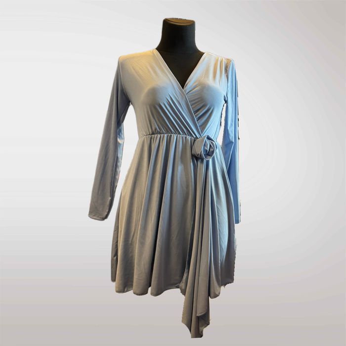 Sukienka Krótka Wiosenna Szary