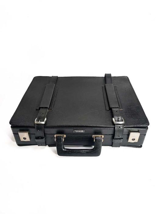 Mala Executivo Viagem Extensível Preto Vintage Francor