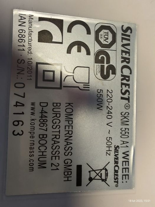 Robot kuchenny Silver Crest