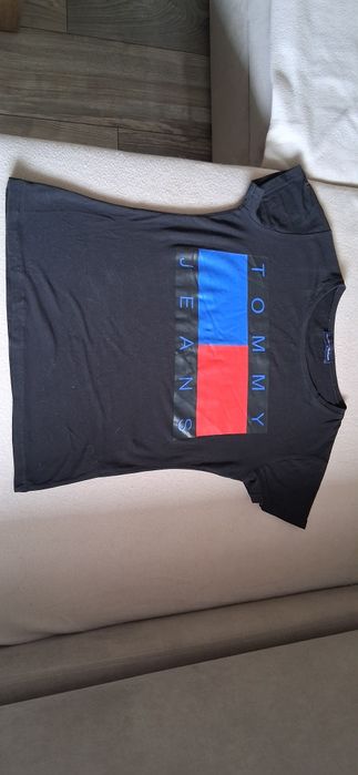 TOMMY HILFIGER Jeans czarny T-shirt damski L/40