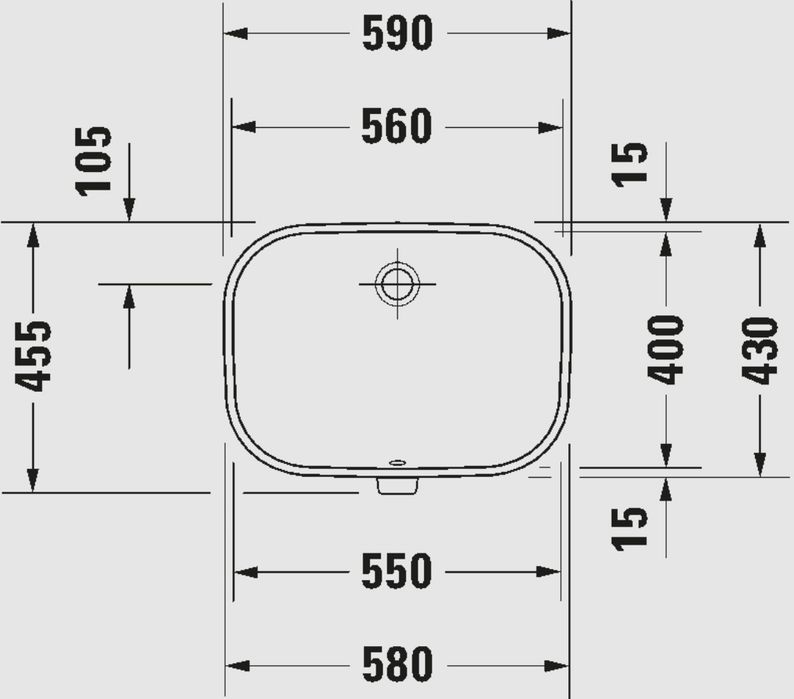 Duravit D-Code Umywalka podblatowa 59x45,5 cm biały Alpin