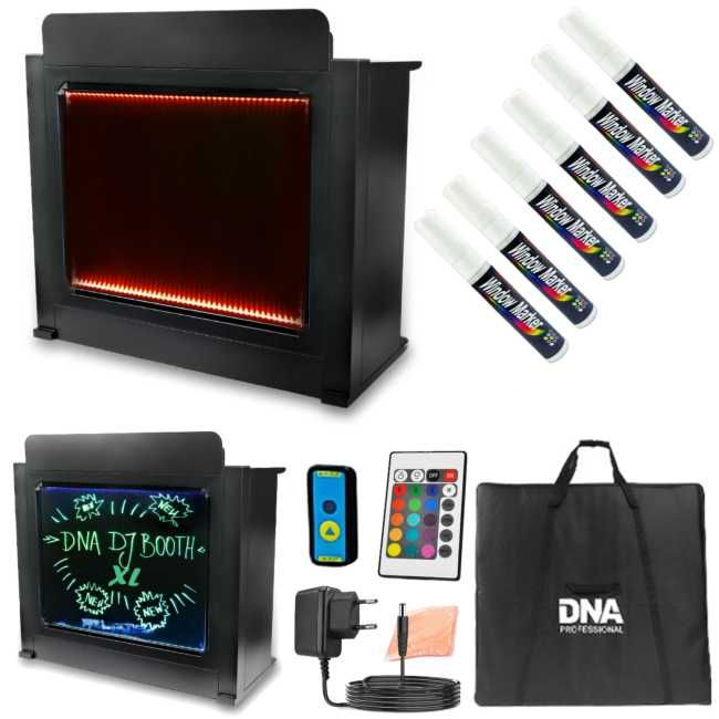 DNA DJ BOOTH XL BK stanowisko DJ podświetlana tablica LED RGB + etui