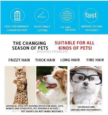Maszynka golarka do strzyżenia obcinania psa - akumulatorowa - NOWA