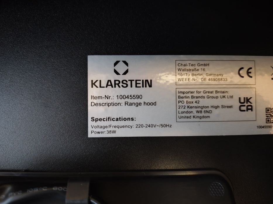 Okap Klarstein Contempo