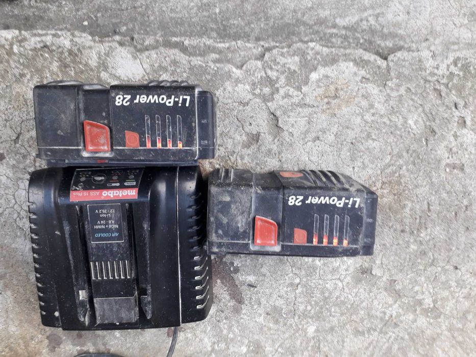 ładowarka ass 15 metabo plus 2 x akku 25v li power 28  elektroniczna