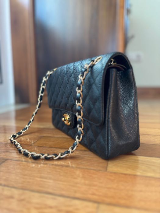 Chanel Classic Flap Medium 11.12 Preta Full Set