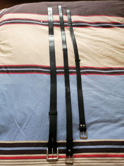 vários cintos homem e senhora