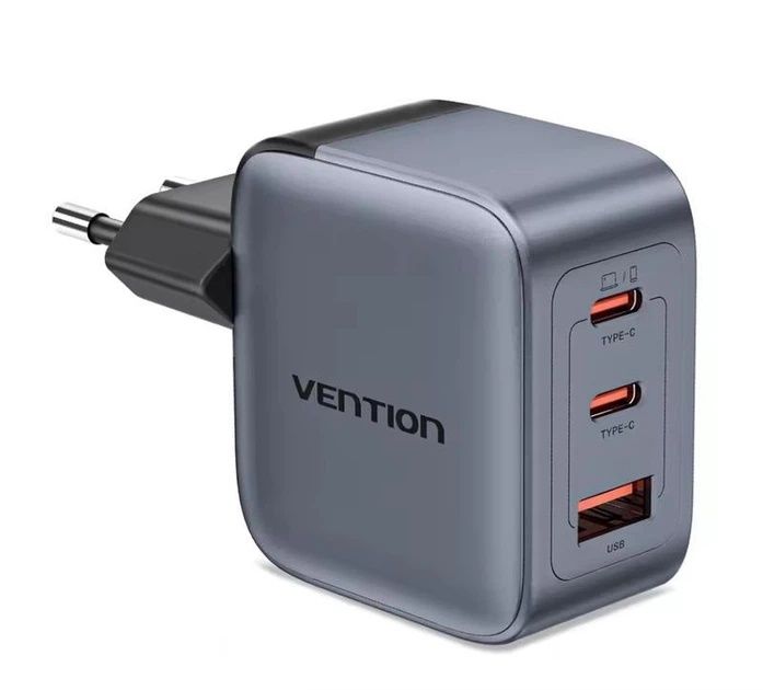 Зарядное устройство Vention 70W GaN USB-C/USB-A