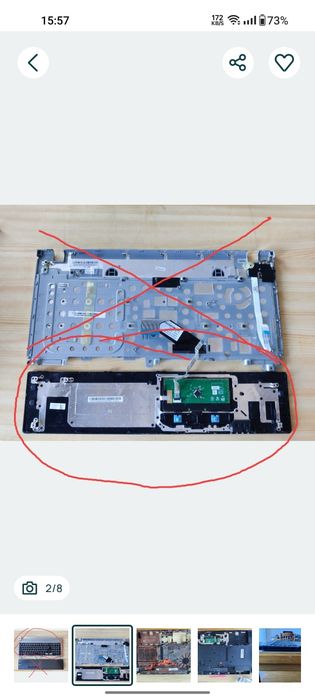 Тачпад (Acer V3 571G 551G 571 Q5WV1 Top Cover Bottom Case RU)