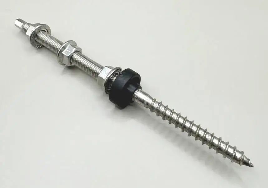 Кріплення для сонячних панелей,шпилька 10/250 у зборі нержавіюча сталь