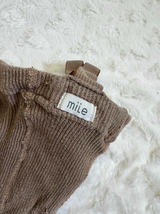 Mile brązowe rajstopy na szelkach 86/92