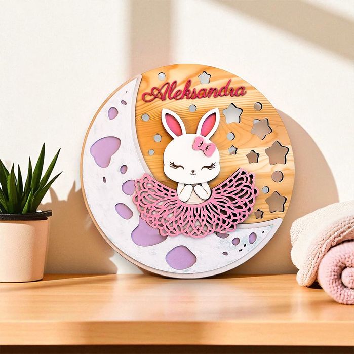 ENTEGRA: Placa Personalizada com Nome para Quarto de Bebé