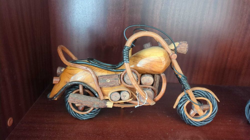 Mota-Harley Davidson Wooden Decoration, Handmade – 2 Units