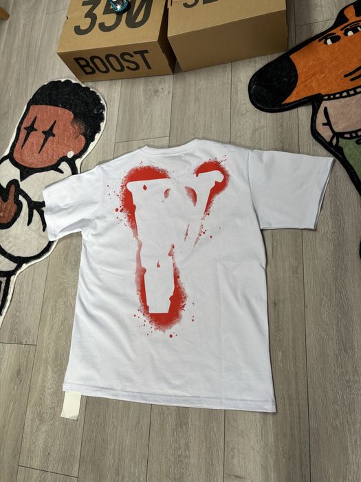 Biala koszulka z nadrukiem VLONE