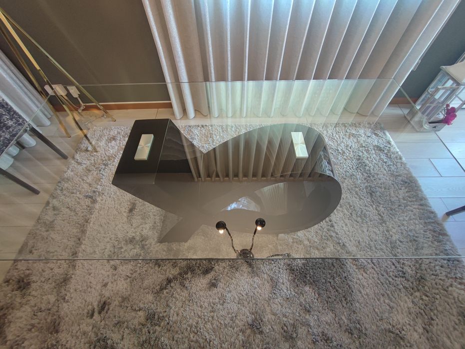 Mesa de vidro para sala -  Como Nova