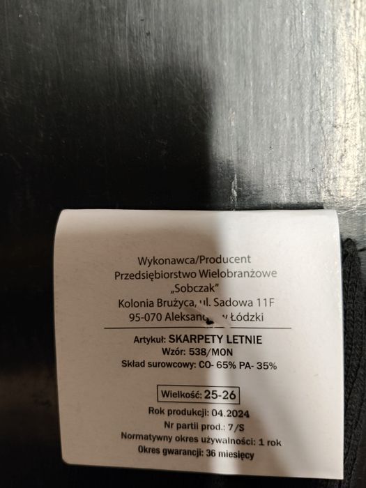 Skarpety Wz 539/Mon i Wz 538/Mon