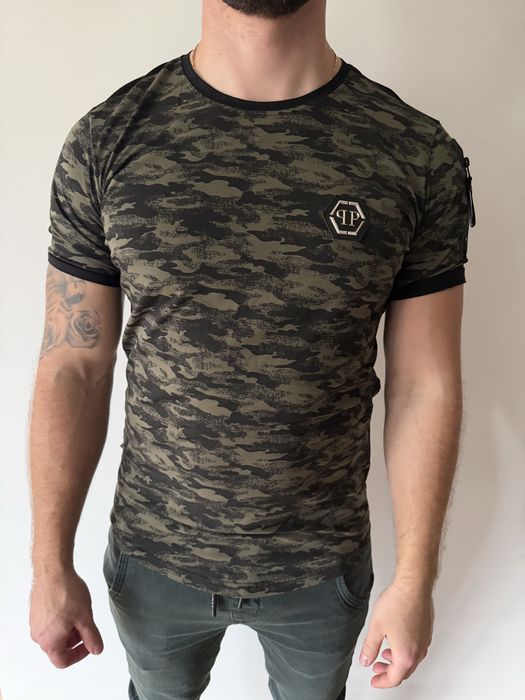 PP t-shirt koszulka męski moro zielone M
