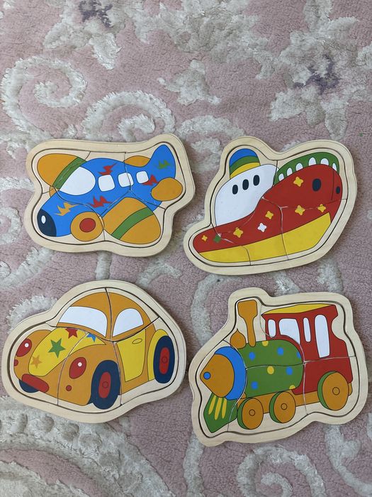 Деревʼяні пазли розвиваючі транспорт