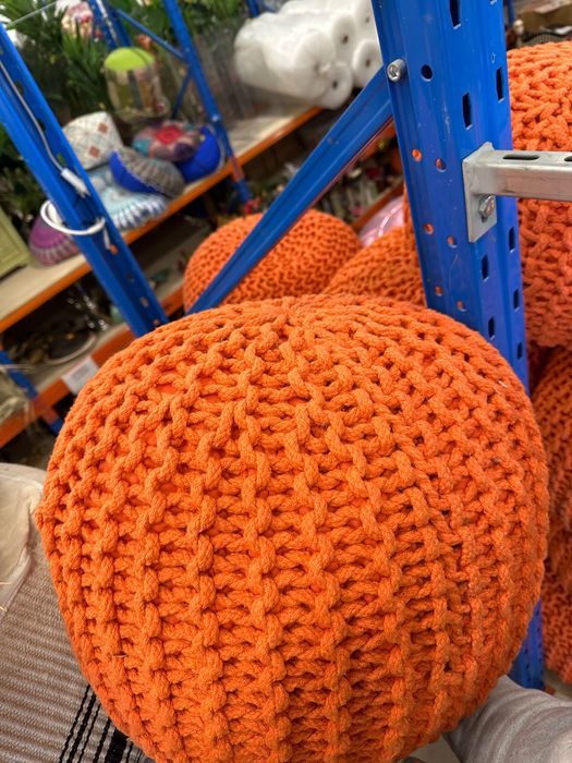 Pufa plecione dziergana (11szt)