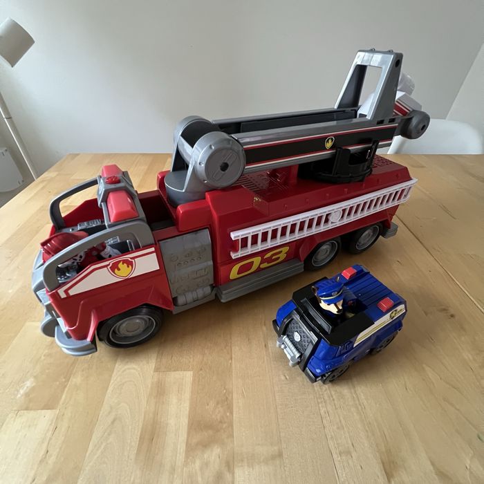 Carro dos bombeiros + carro policia - Patrulha pata