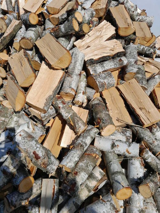 Drewno brzoza pocięte połupane gotowe