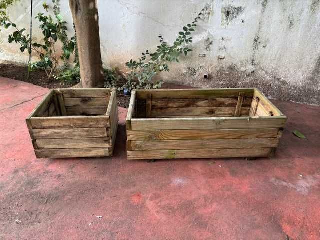 Horta Vaso sementeira madeira