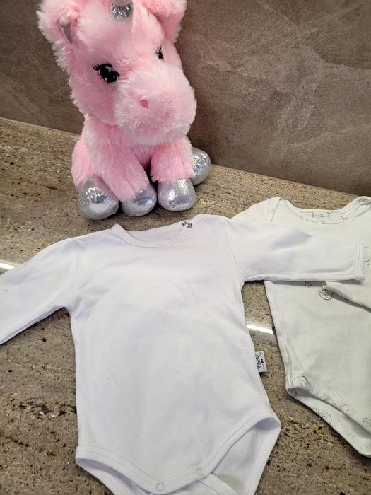 Biale body, dlugi rękaw 3 szt. rozm. 74