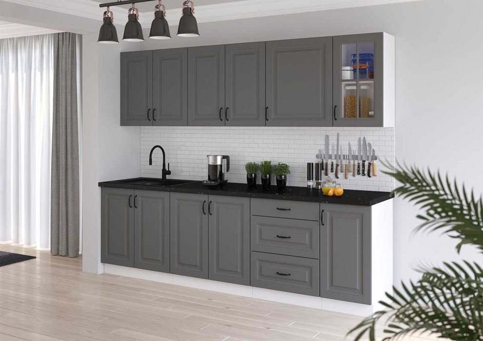 Nowe meble kuchenne kuchnia KLEO MDF styl Angielski Frezowane fronty