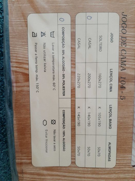 Lençóis Cama Casal Novos 200x270