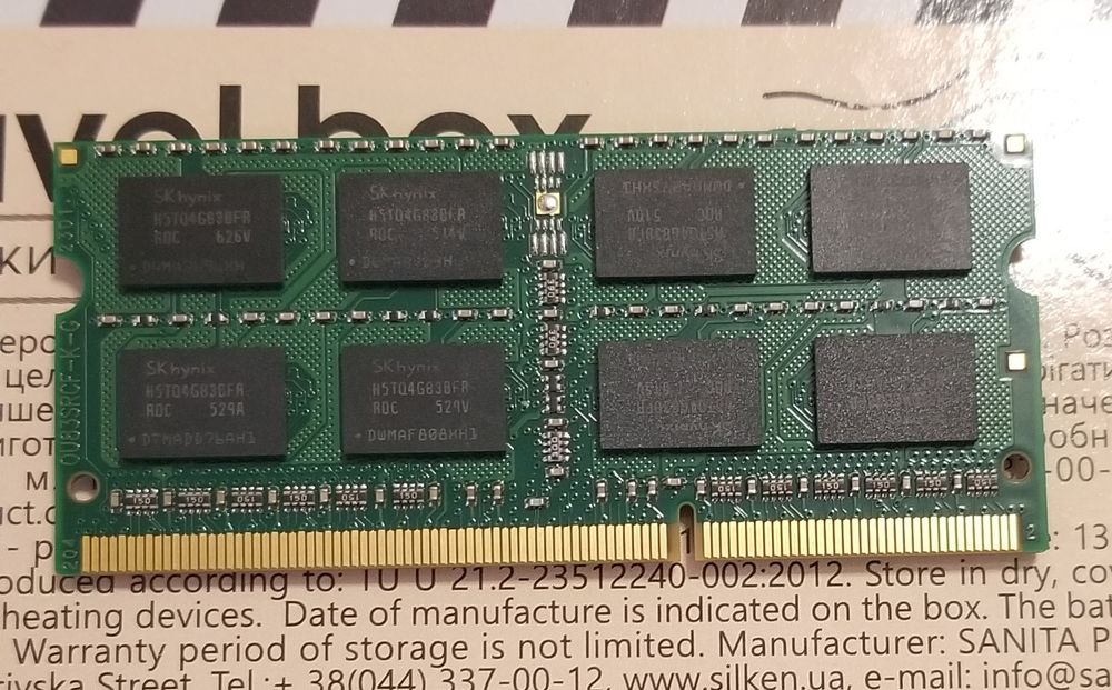 Оперативна пам'ять Sodimm ddr3 8gb 1333 і ddr3 8gb 1600