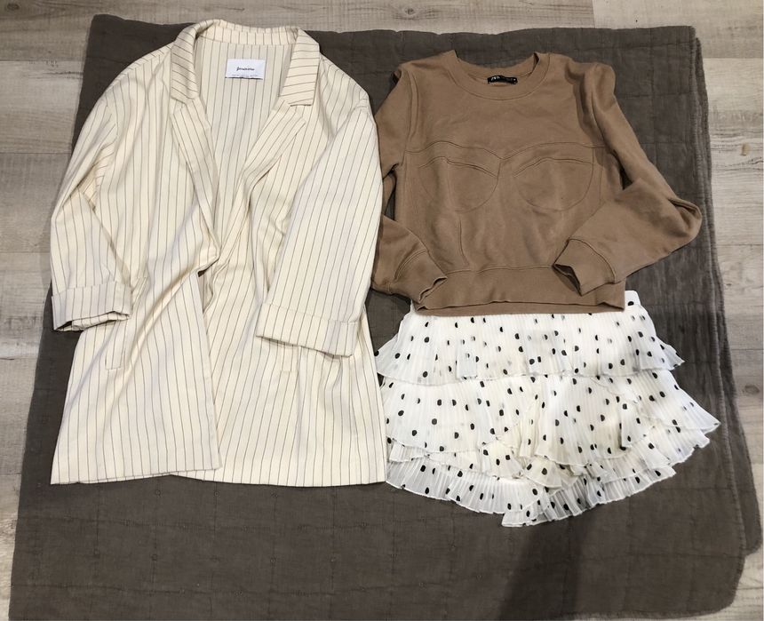 Paka zestaw paczka ubran Zara xs s kilka M 30 sztuk 5 nowe z metkami