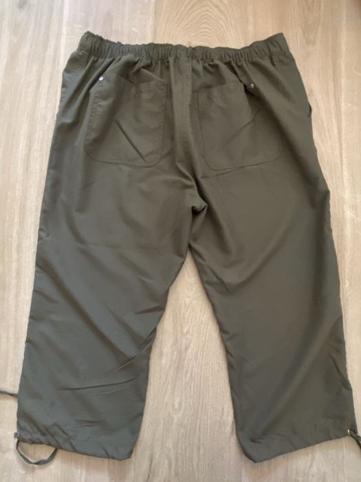 Fabiani 46 3XL ciemno zielone khaki damskie spodenki spodnie capri Vintage