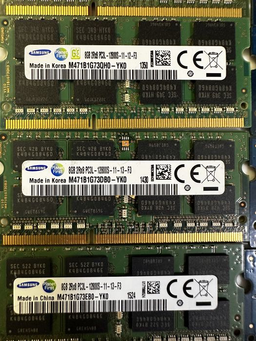 Оперативна пам'ять для ноутбука DDR3 8gb PC3-12800s 1600mhz sodimm