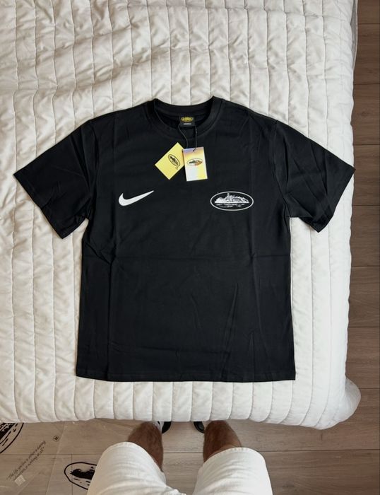 Corteiz x Nike Koszulka z Logo Nowa Czarna M