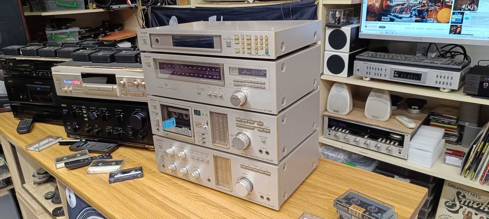 Стійка Sony  tape TC‐U60 -stereo amplifier- TA‐636 -FM-AM tuner ST‐636- timer PT-79R
