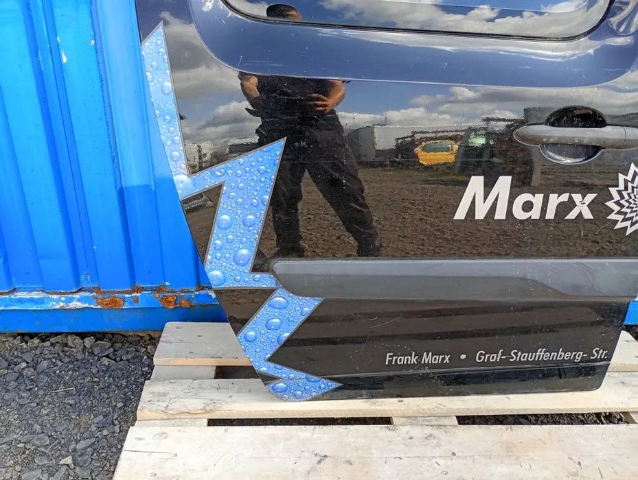 drzwi przesuwne prawe boczne z szybą kompletne renault kangoo ii iii c