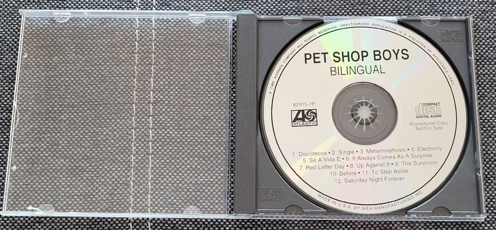 Pet Shop Boys USA CD Bilingual Promo