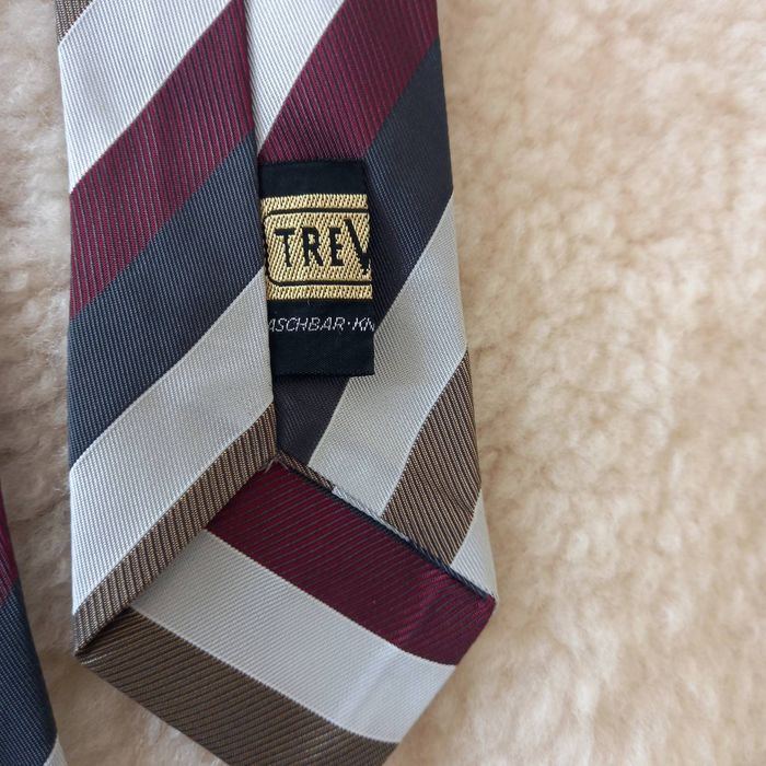 Krawat w paski elegancki Trevira