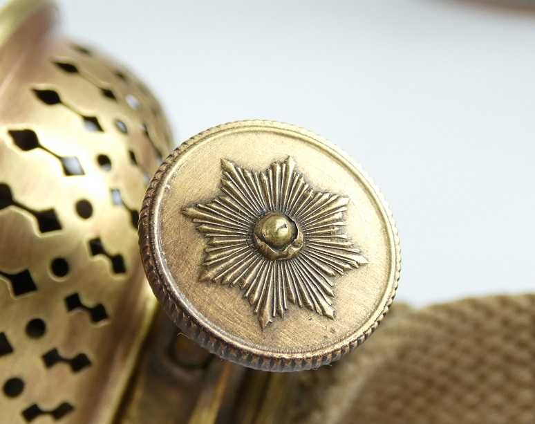 Lampa naftowa cynkal mosiądz zbiornik szkło brenner kominek