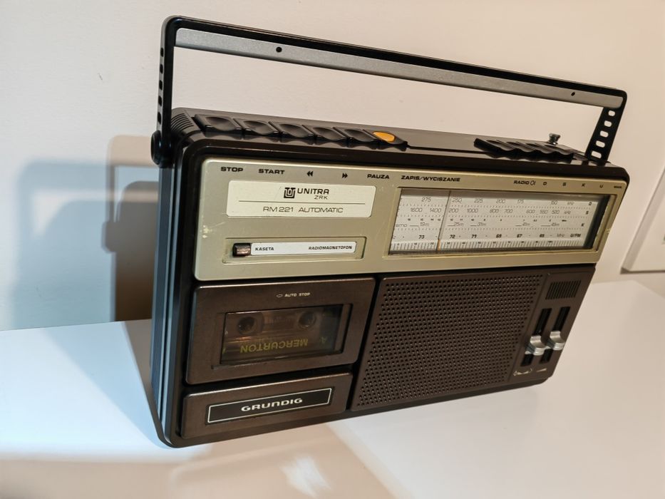Radiomagnetofon Unitra Grundig Kasprzak Nowy UKF *Sprawny Kaseta PRL Vintage PRL
